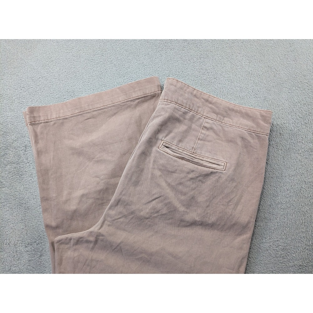 American Eagle Wide Leg Pants Womens 18 Regular Mauve Cotton High Rise Trouser